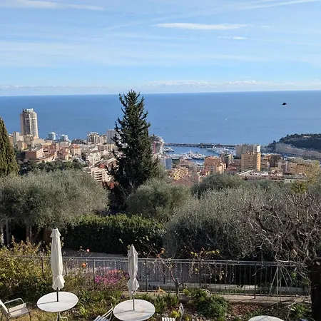 D'angeline-vue Panoramique, Jardin Partage, Parking, Voiture Indispensable, Route Etroite Et Pentue, A 10 Min De Monaco Apartmán