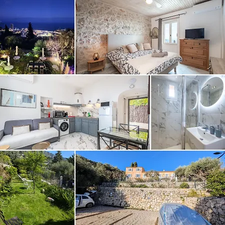 Apartmán D'angeline-vue Panoramique, Jardin Partage, Parking, Voiture Indispensable, Route Etroite Et Pentue, A 10 Min De Monaco *