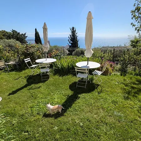 D'angeline-vue Panoramique, Jardin Partage, Parking, Voiture Indispensable, Route Etroite Et Pentue, A 10 Min De Monaco Apartment